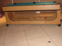 Pool table floor